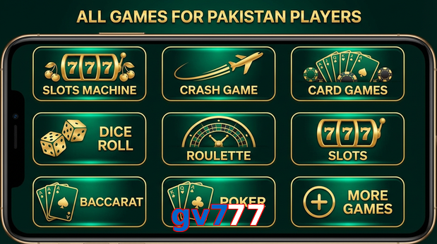 Main screen of Gv777 games page for PK players