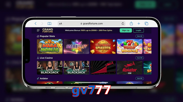 Main screen of Gv777 ios page for PK players